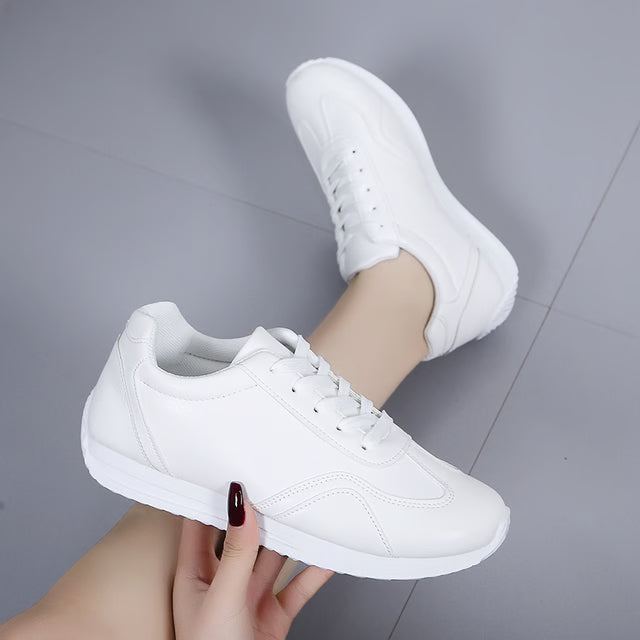 White Leather Sneakers – Casual, Comfortable & Vulcanized Shoes
