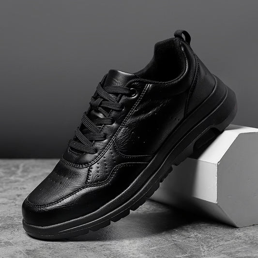 Casual Men's Sneakers Breathable Leather, Non-Slip & Comfortable Shoes