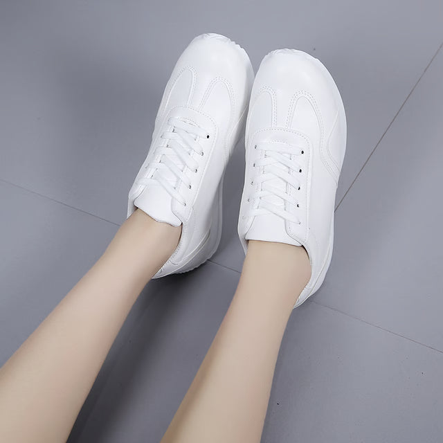 White Leather Sneakers – Casual, Comfortable & Vulcanized Shoes