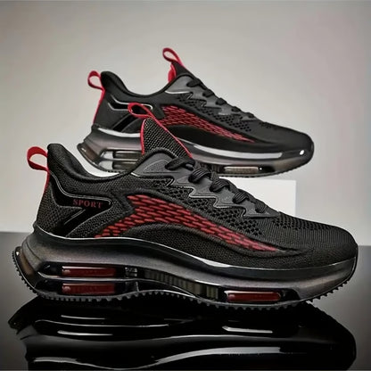 Men's Casual Red Platform Basketball Sneakers – Sport & Walking Shoes