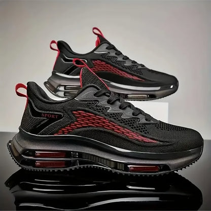Men's Casual Red Platform Basketball Sneakers – Sport & Walking Shoes