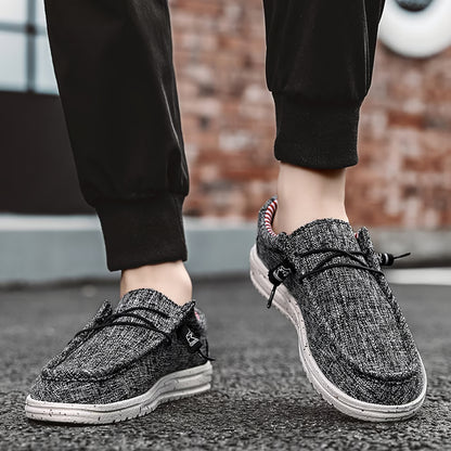 Casual Men's Shoes Breathable Canvas Loafers & Lightweight Walking Sneakers