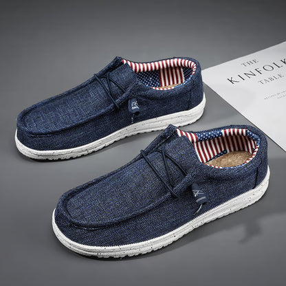 Casual Men's Shoes Breathable Canvas Loafers & Lightweight Walking Sneakers