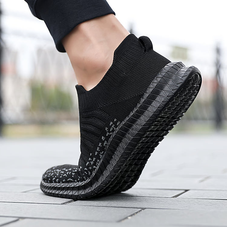 Mens Breathable Walking Shoes Lightweight Slip On Sneakers Casual Outdoor Comfort