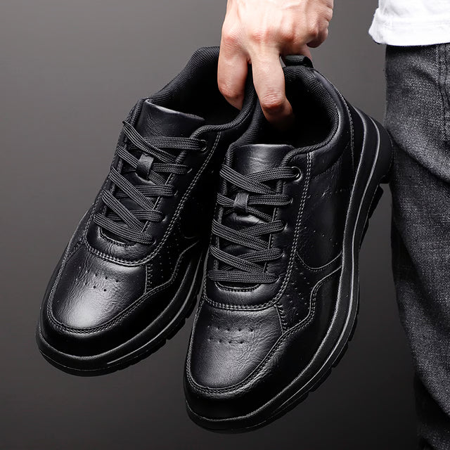 Casual Men's Sneakers  Breathable Leather, Non-Slip & Comfortable Shoes