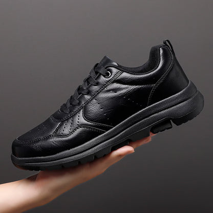 Casual Men's Sneakers  Breathable Leather, Non-Slip & Comfortable Shoes