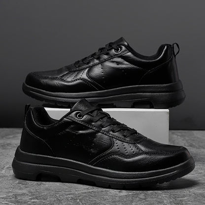 Casual Men's Sneakers  Breathable Leather, Non-Slip & Comfortable Shoes