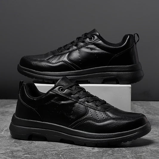 Casual Men's Sneakers  Breathable Leather, Non-Slip & Comfortable Shoes