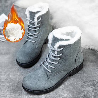 Women's Flat Platform Boots Plush, Warm & Cozy Winter Shoes