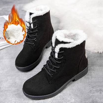 Women's Flat Platform Boots Plush, Warm & Cozy Winter Shoes