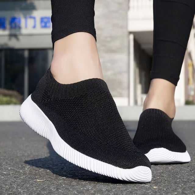 Women's Breathable Slip On Sock Sneakers Knit Walking Shoes
