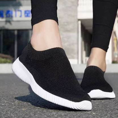Women's Breathable Slip On Sock Sneakers Knit Walking Shoes