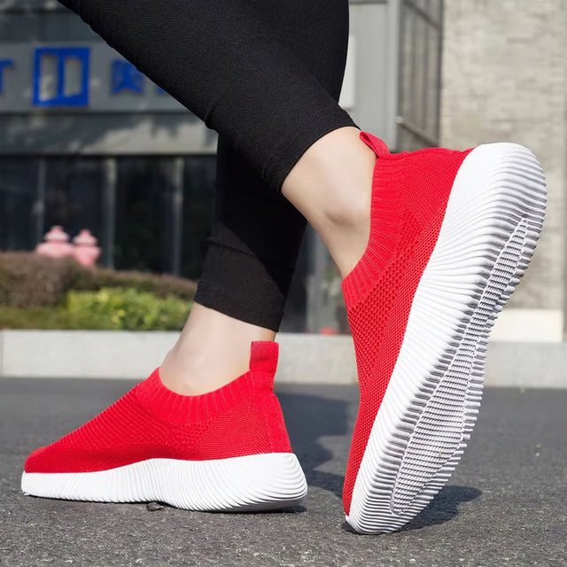 Women's Breathable Slip On Sock Sneakers Knit Walking Shoes
