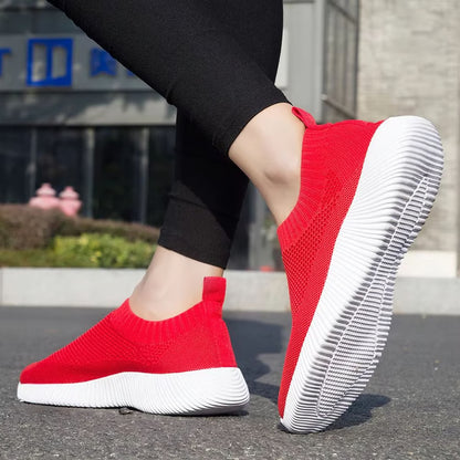 Women's Breathable Slip On Sock Sneakers Knit Walking Shoes