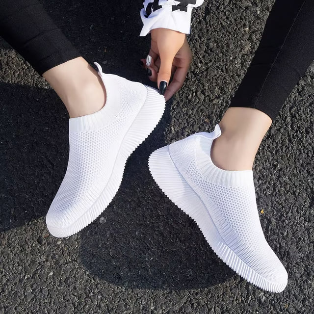 Women's Breathable Slip On Sock Sneakers Knit Walking Shoes