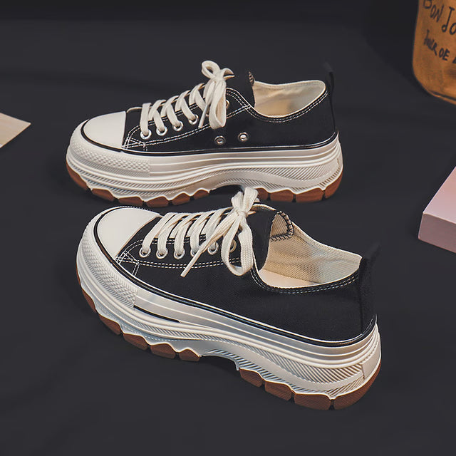 Women's Casual Canvas Sneakers Breathable High-Platform Summer Shoes